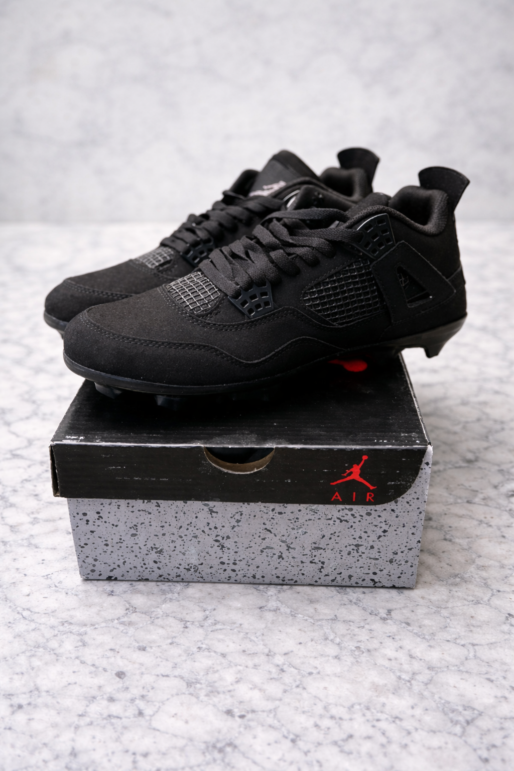 AA Jordan 4 Black Cat Cleats