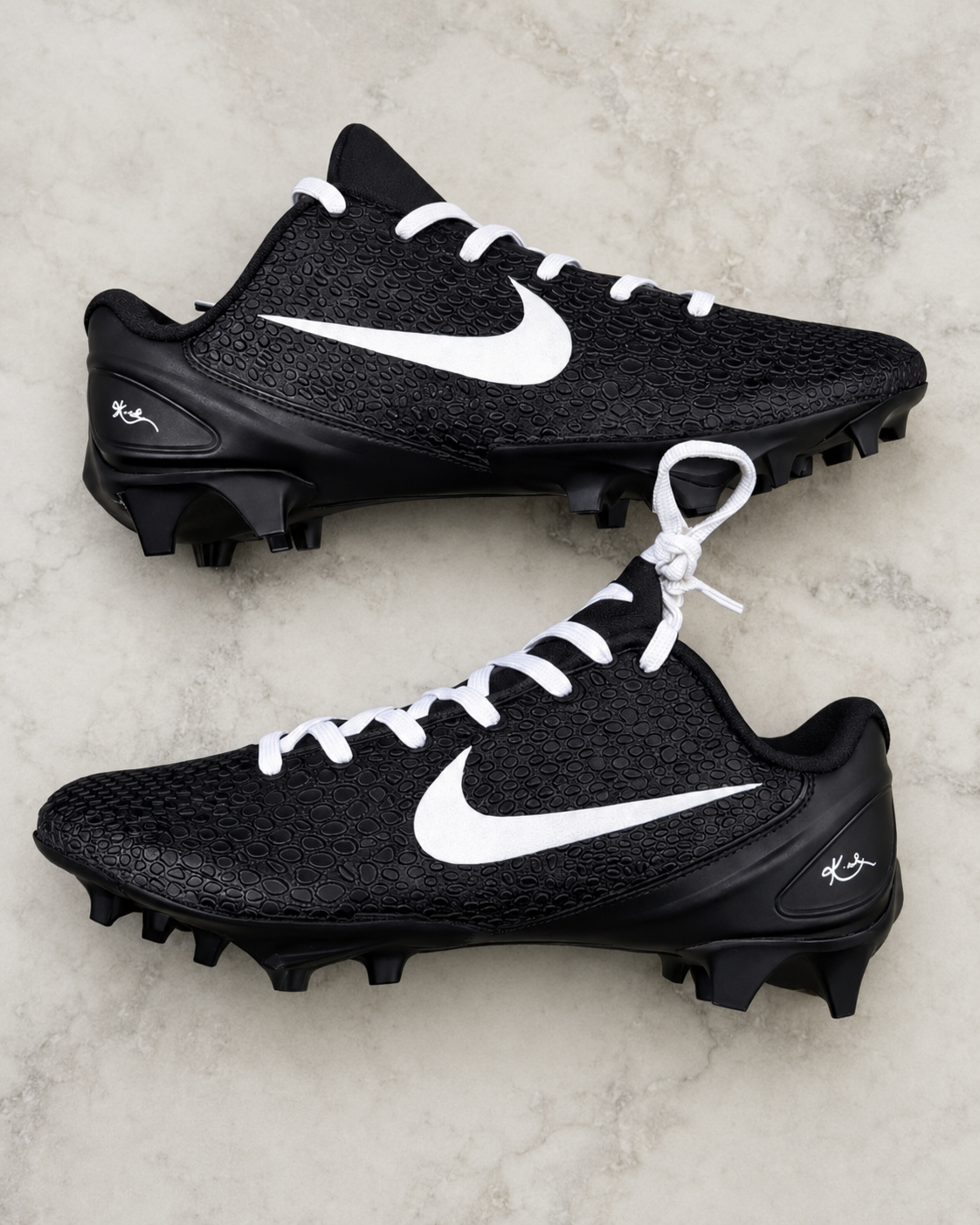 AA Black/White Kobe 6 Protro Cleats